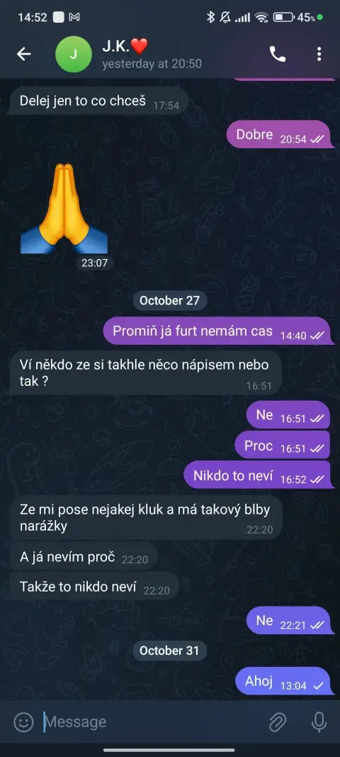 Konverzace Josefa Kůrky s nezletilou — screenshot 21 z 21